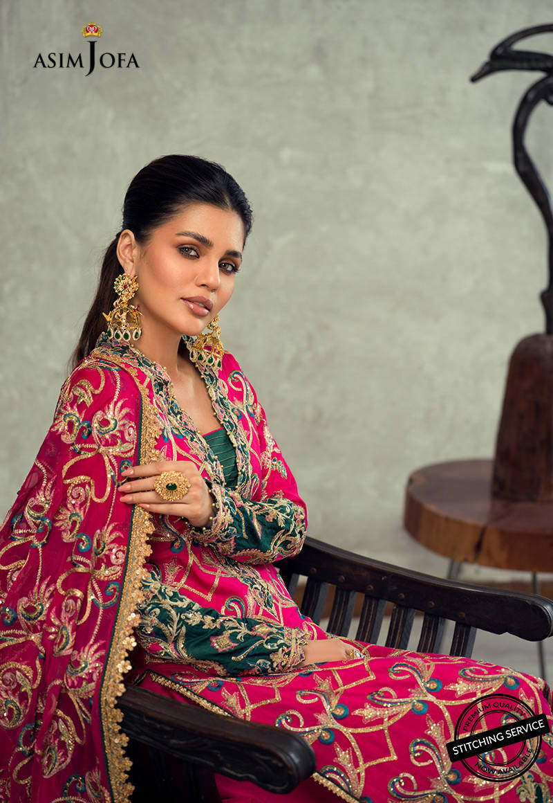AJLE-17 | Asim Jofa Chiffon Collection 2021 Limited Edition Vol 2 | Unstitched Embroidered Chiffon Suits