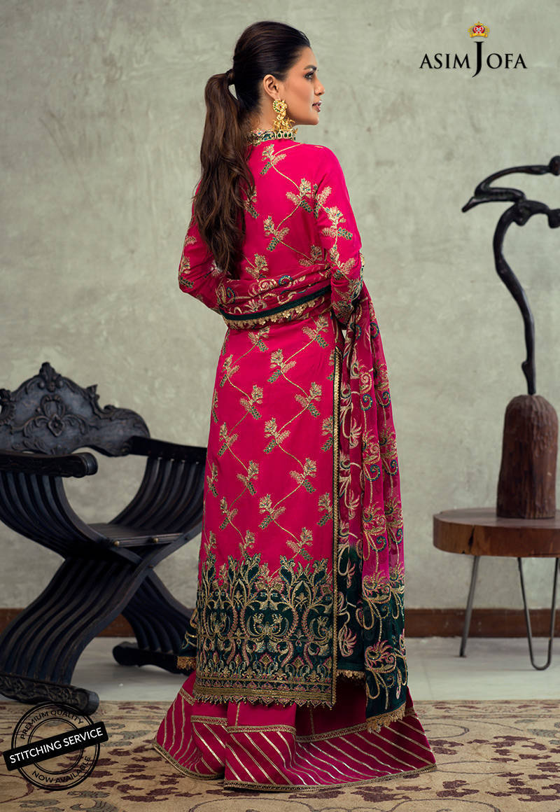 AJLE-17 | Asim Jofa Chiffon Collection 2021 Limited Edition Vol 2 | Unstitched Embroidered Chiffon Suits