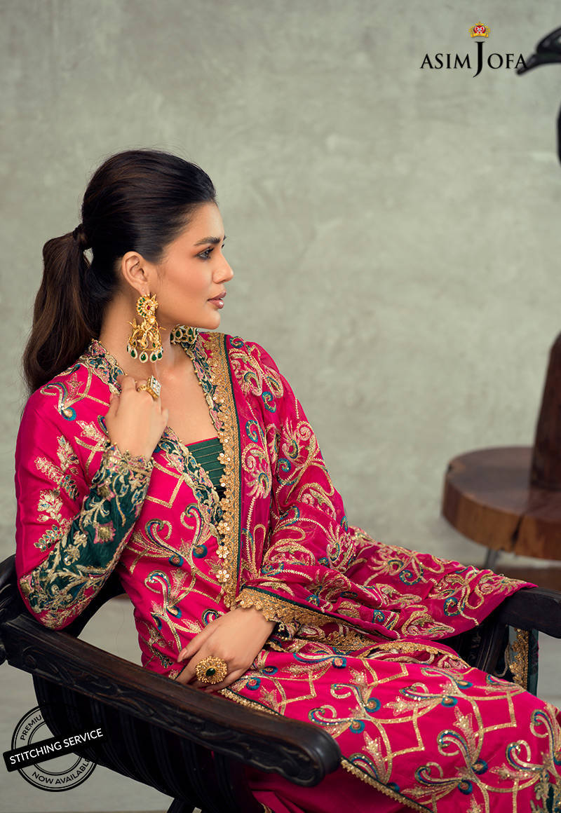 AJLE-17 | Asim Jofa Chiffon Collection 2021 Limited Edition Vol 2 | Unstitched Embroidered Chiffon Suits