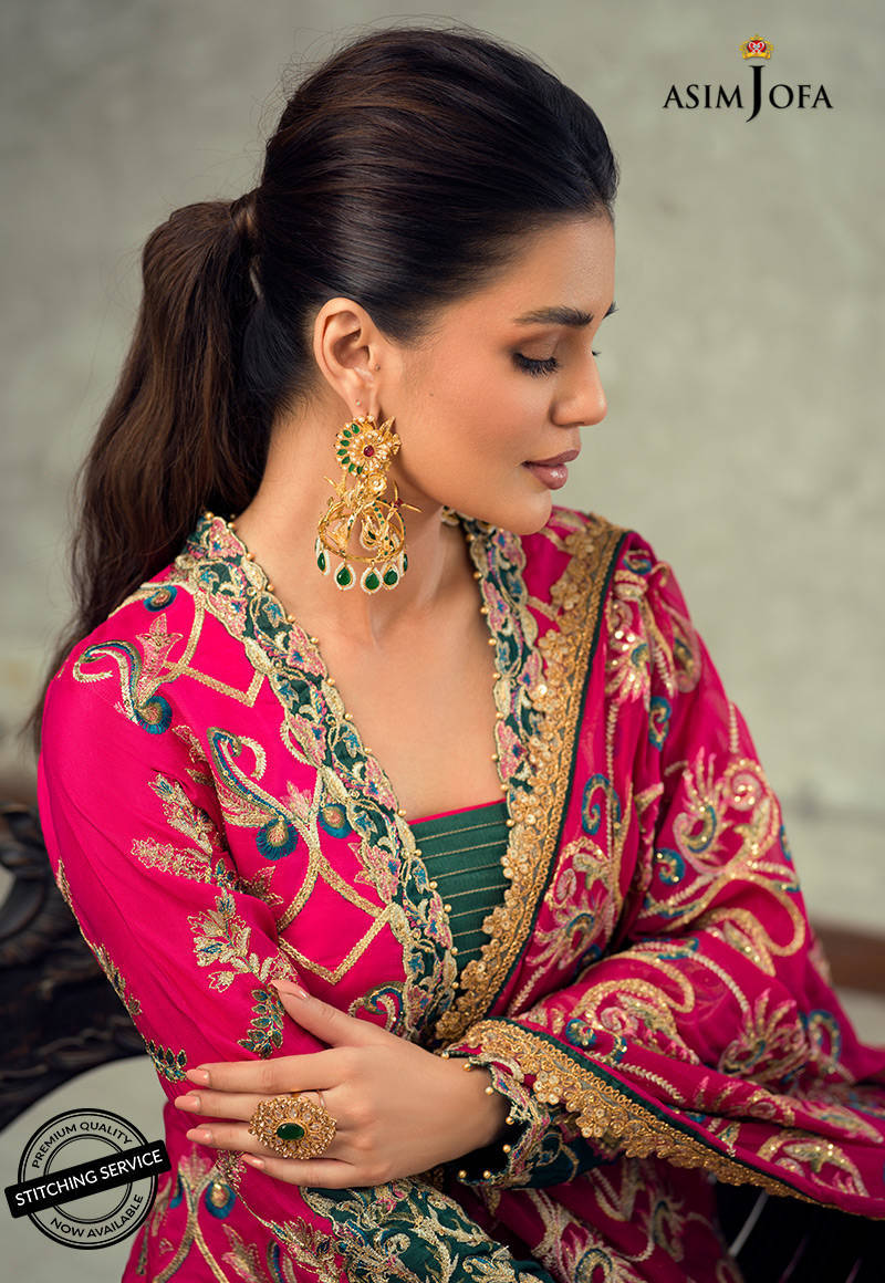 AJLE-17 | Asim Jofa Chiffon Collection 2021 Limited Edition Vol 2 | Unstitched Embroidered Chiffon Suits
