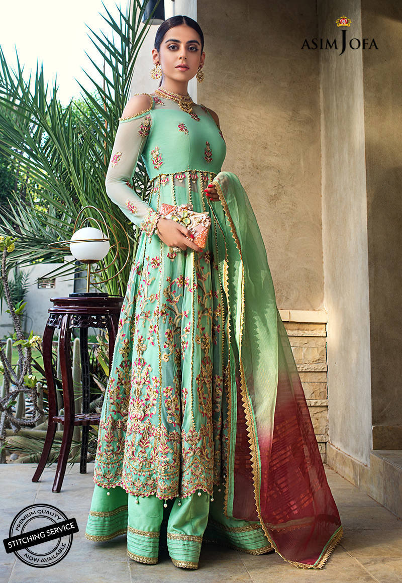 AJLE-14 | Asim Jofa Chiffon Collection 2021 Limited Edition Vol 2 | Unstitched Embroidered Chiffon Suits