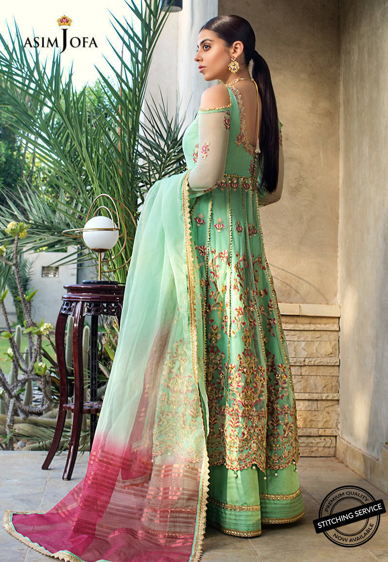 AJLE-14 | Asim Jofa Chiffon Collection 2021 Limited Edition Vol 2 | Unstitched Embroidered Chiffon Suits