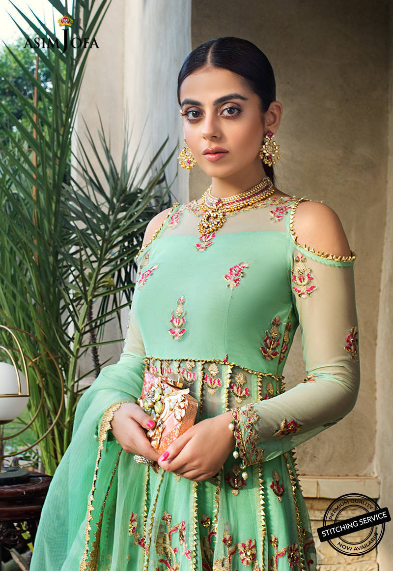 AJLE-14 | Asim Jofa Chiffon Collection 2021 Limited Edition Vol 2 | Unstitched Embroidered Chiffon Suits