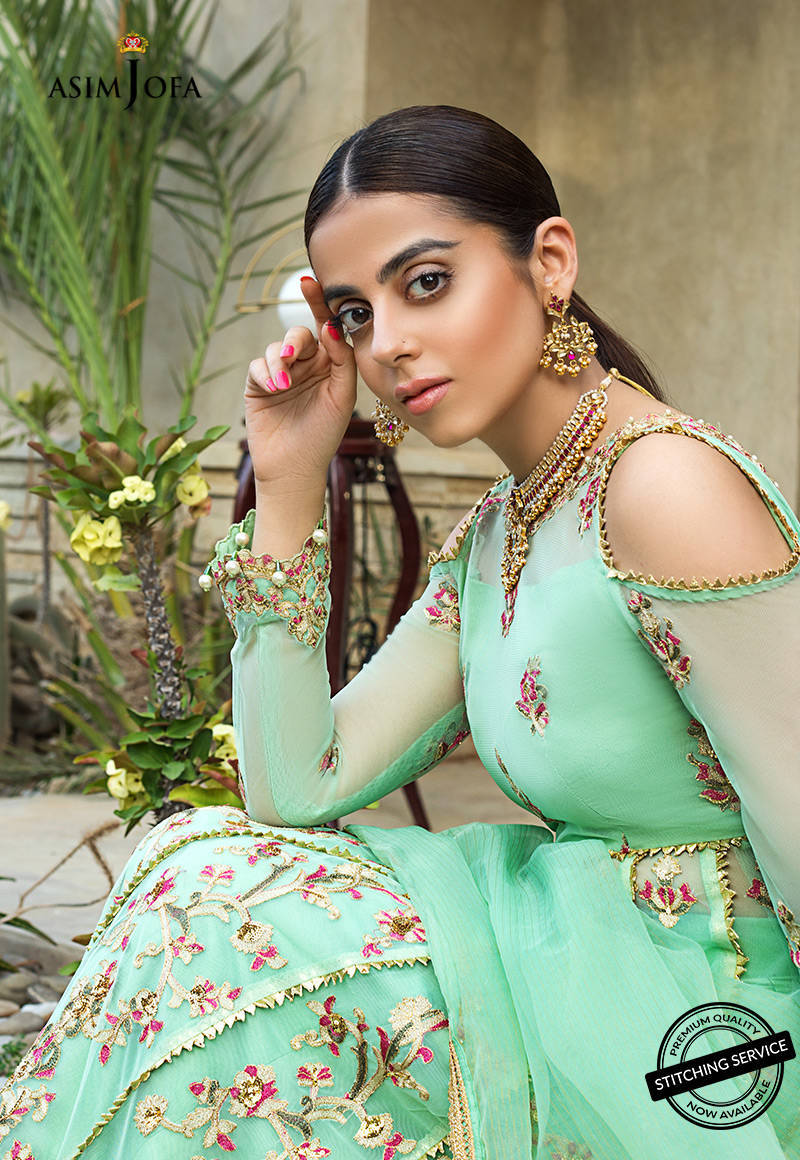 AJLE-14 | Asim Jofa Chiffon Collection 2021 Limited Edition Vol 2 | Unstitched Embroidered Chiffon Suits