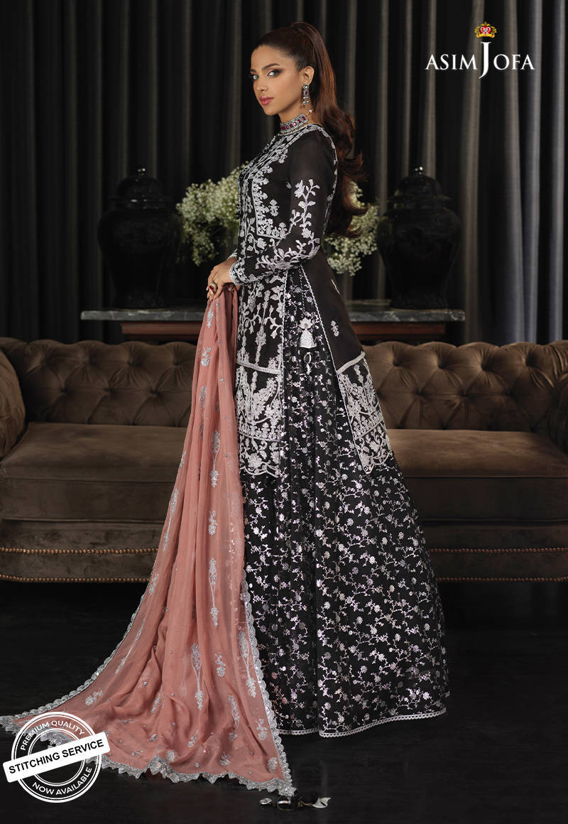 AJN-11 | Asim Jofa Ishq-e-Naubahar Collection 2021 | Unstitched Embroidered Organza Suits