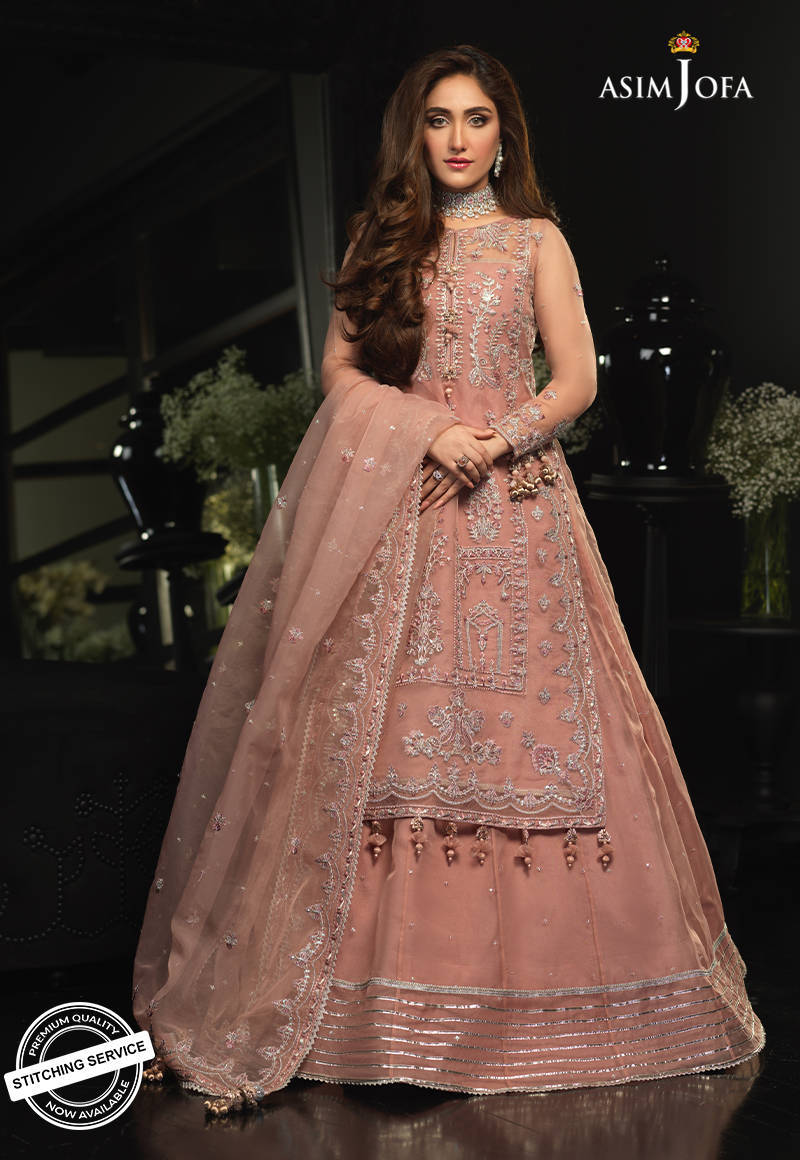 AJN-12 | Asim Jofa Ishq-e-Naubahar Collection 2021 | Unstitched Embroidered Organza Suits