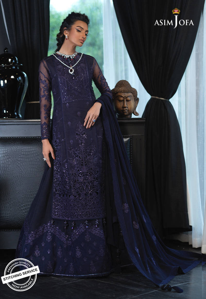 AJN-20 | Asim Jofa Ishq-e-Naubahar Collection 2021 | Unstitched Embroidered Organza Suits