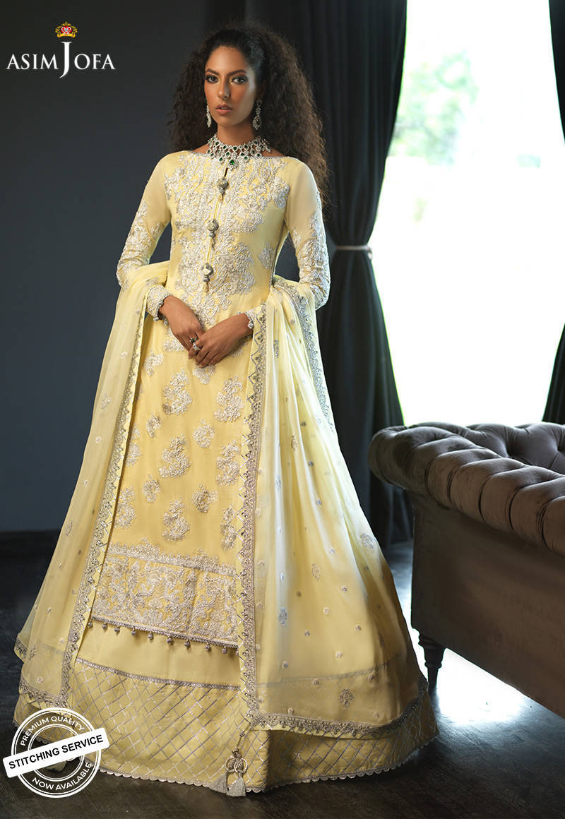 AJN-22 | Asim Jofa Ishq-e-Naubahar Collection 2021 | Unstitched Embroidered Organza Suits