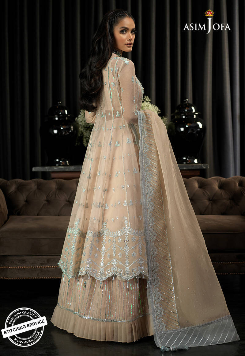 AJN-23 | Asim Jofa Ishq-e-Naubahar Collection 2021 | Unstitched Embroidered Organza Suits