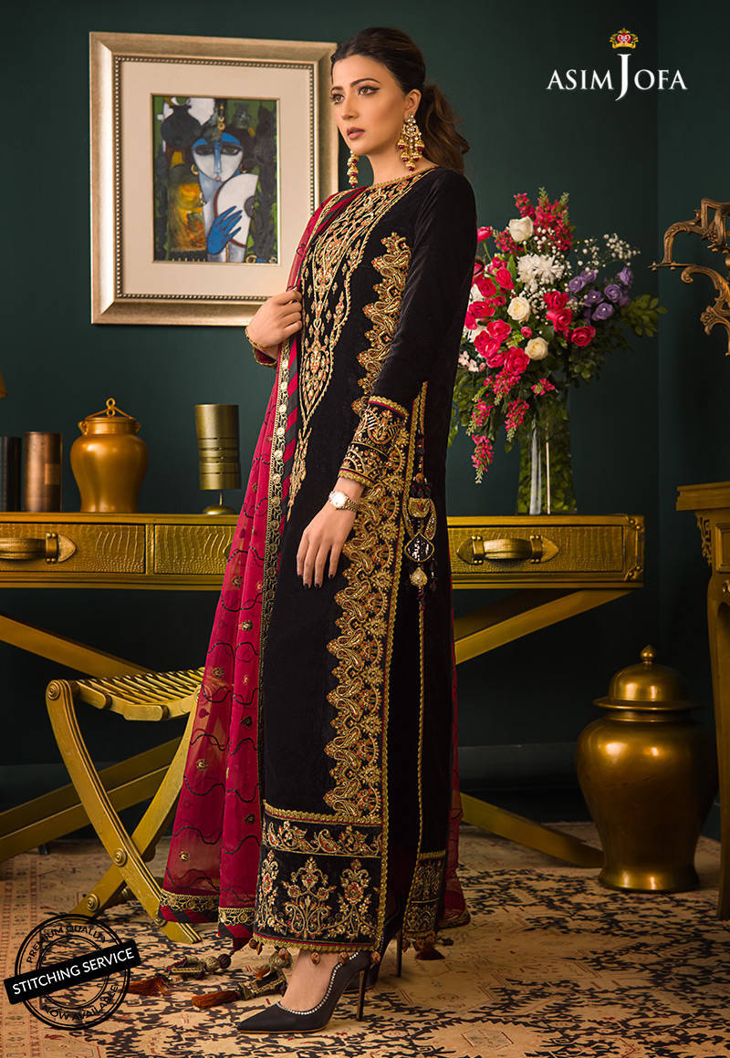 AJMR-10 | Asim Jofa Makhmal Royal Valvet Collection 2021 | Unstitched Valvet Suits