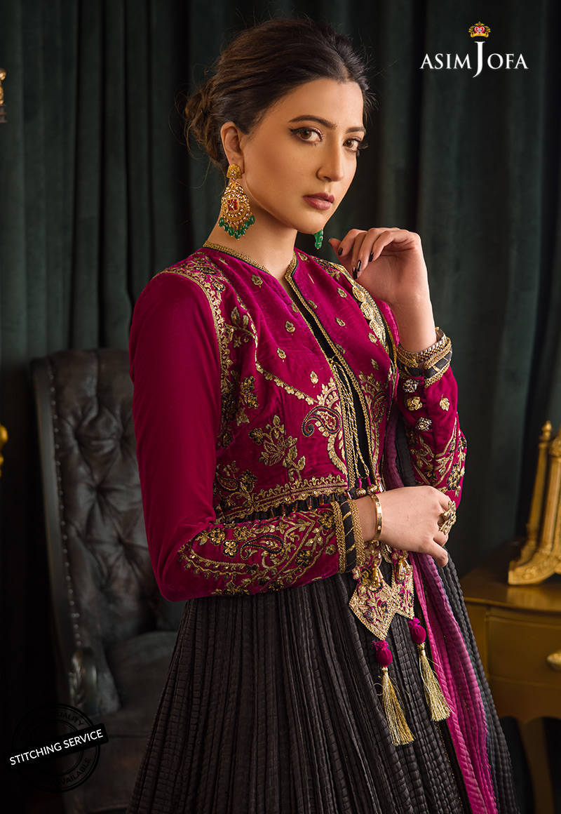 AJMR-08 | Asim Jofa Makhmal Royal Valvet Collection 2021 | Unstitched Valvet Suits