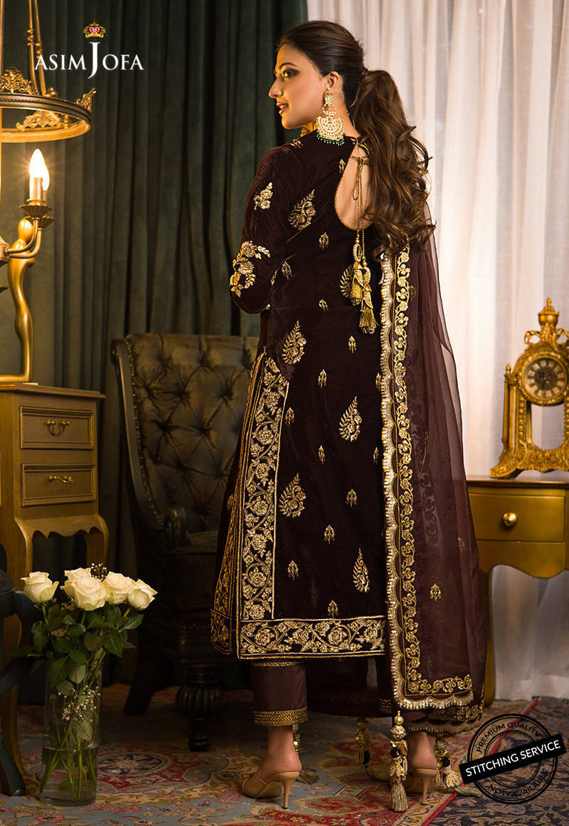 AJMR-07 | Asim Jofa Makhmal Royal Valvet Collection 2021 | Unstitched Valvet Suits