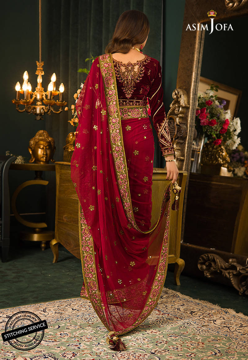 AJMR-06 | Asim Jofa Makhmal Royal Valvet Collection 2021 | Unstitched Valvet Suits