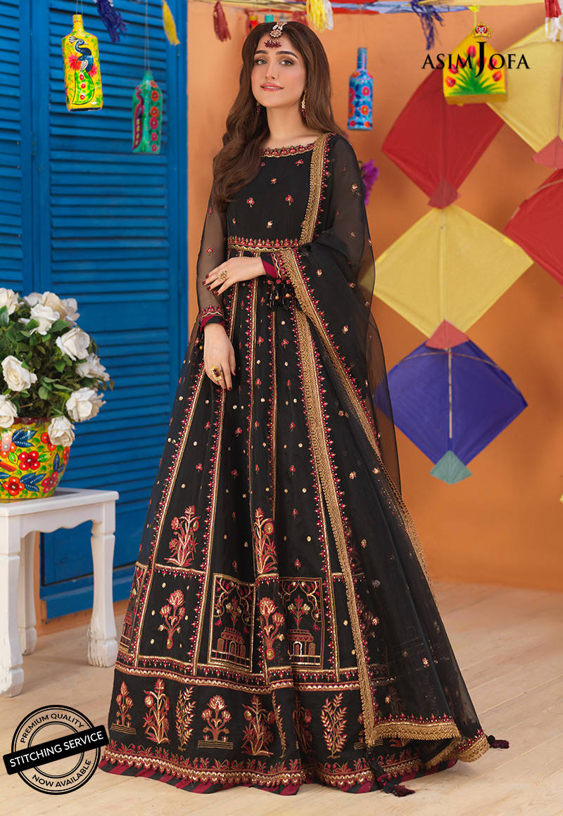 AJFC-57 | Asim Jofa Basant Collection 2022 | Unstitched Embroidered Organza Suit