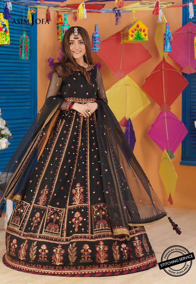 AJFC-57 | Asim Jofa Basant Collection 2022 | Unstitched Embroidered Organza Suit