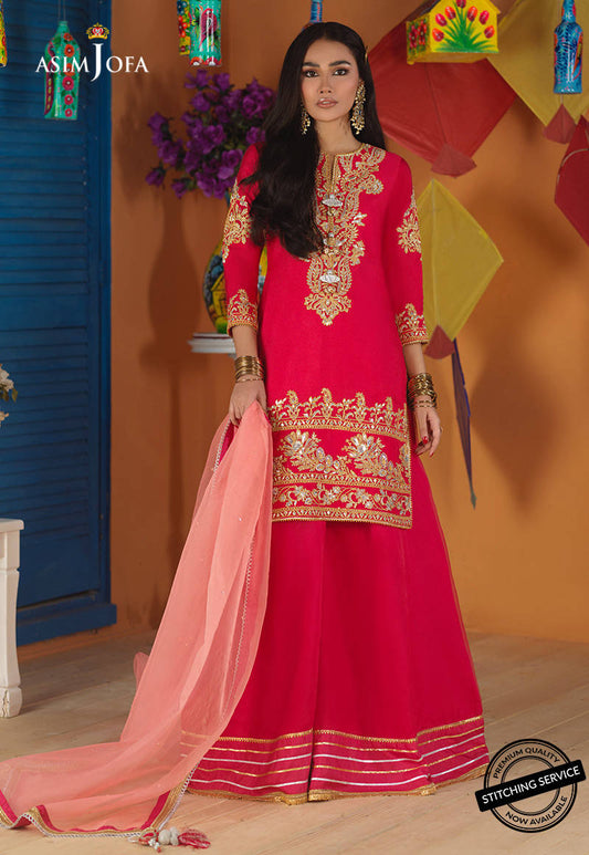 AJFC-60 | Asim Jofa Basant Collection 2022 | Unstitched Embroidered Organza Suit