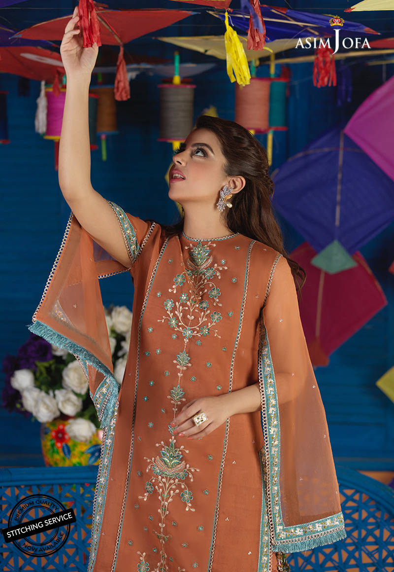 AJFC-64 | Asim Jofa Basant Collection 2022 | Unstitched Embroidered Organza Suit