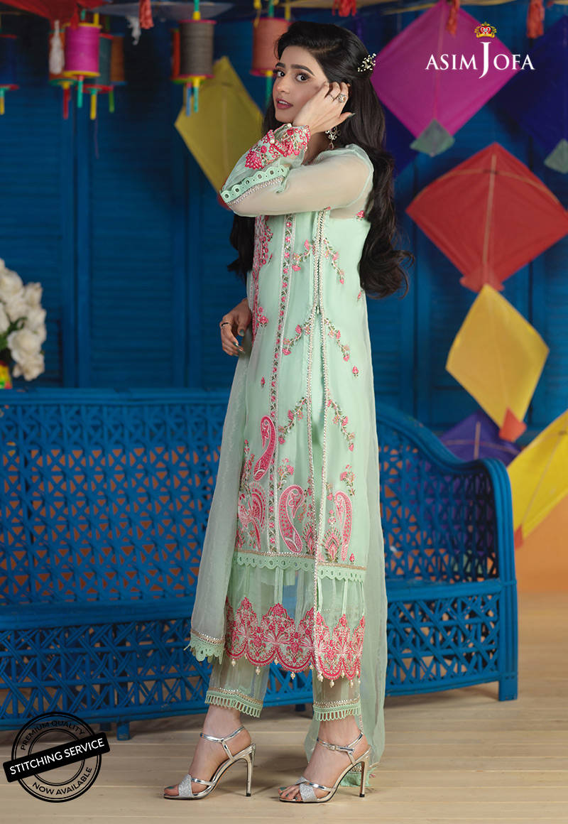 AJFC-66 | Asim Jofa Basant Collection 2022 | Unstitched Embroidered Organza Suit