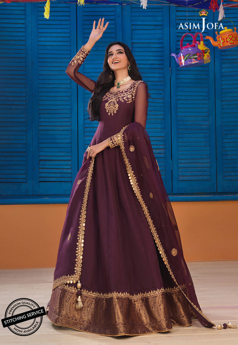 AJFC-73 | Asim Jofa Basant Collection 2022 | Unstitched Embroidered Organza Suit