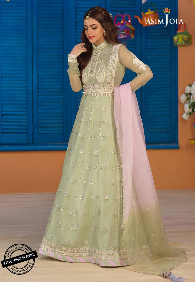 AJFC-75 | Asim Jofa Basant Collection 2022 | Unstitched Embroidered Organza Suit