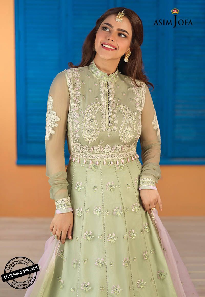 AJFC-75 | Asim Jofa Basant Collection 2022 | Unstitched Embroidered Organza Suit