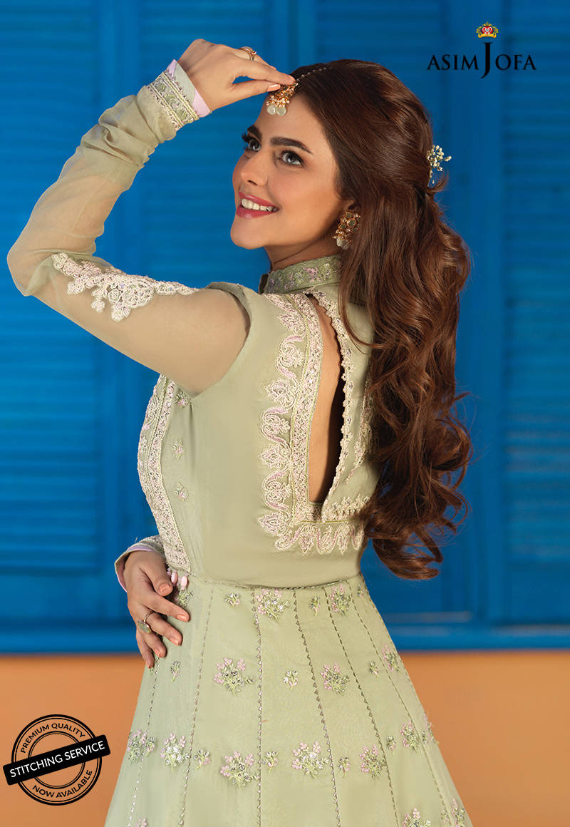 AJFC-75 | Asim Jofa Basant Collection 2022 | Unstitched Embroidered Organza Suit
