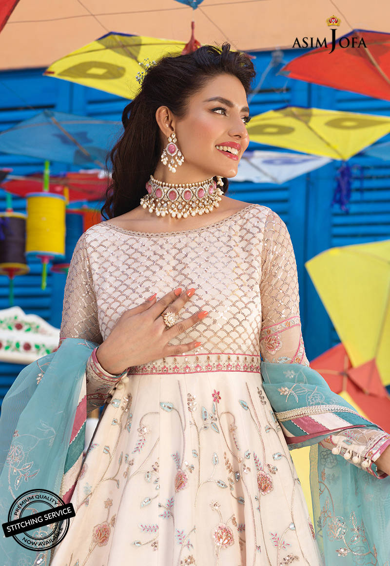 AJFC-76 | Asim Jofa Basant Collection 2022 | Unstitched Embroidered Organza Suit
