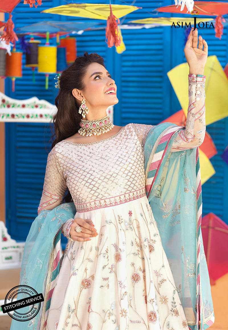 AJFC-76 | Asim Jofa Basant Collection 2022 | Unstitched Embroidered Organza Suit