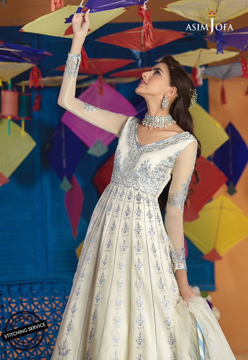 AJFC-63 | Asim Jofa Basant Collection 2022 | Unstitched Embroidered Organza Suit