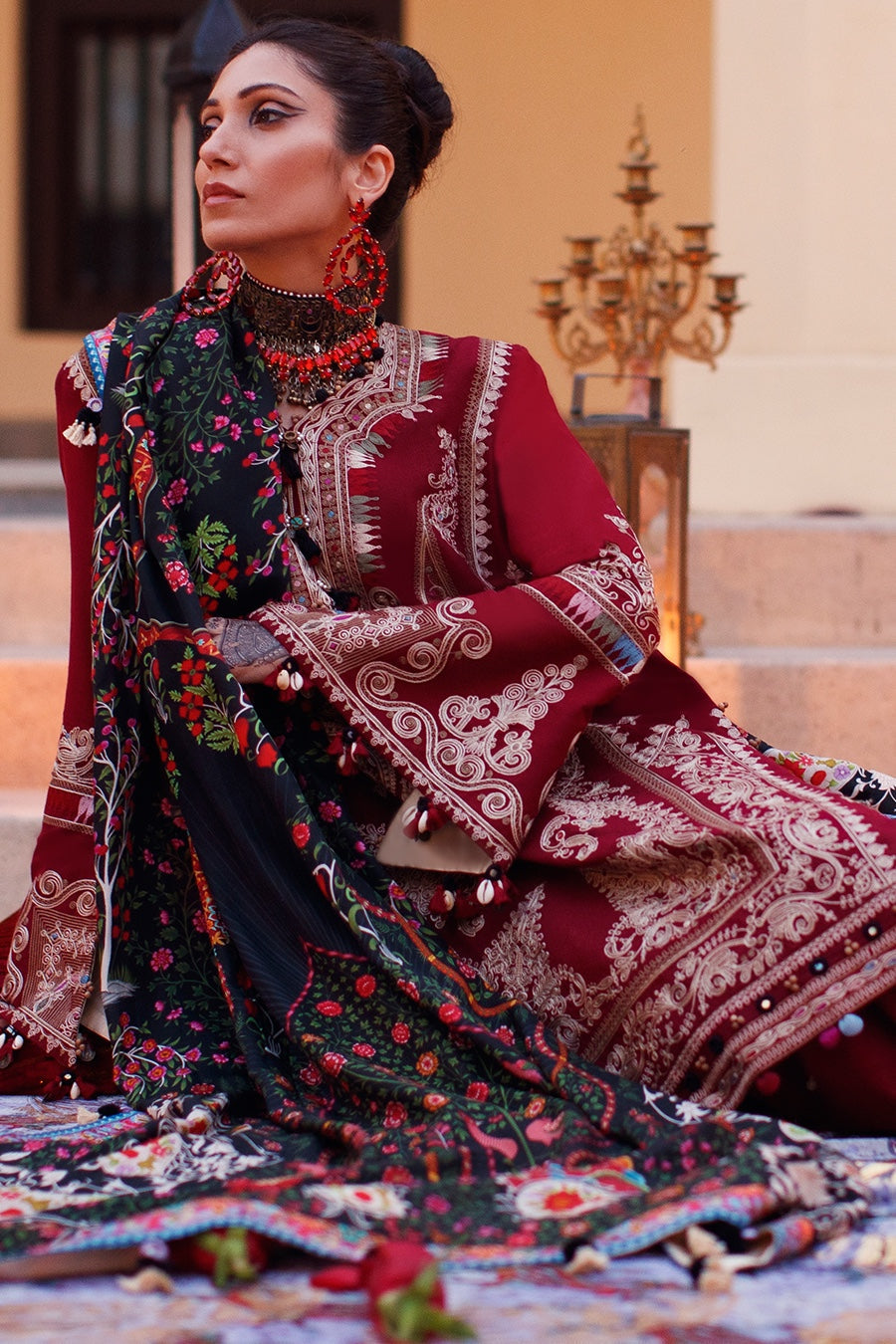 EL22-10 B (SHERINE) | Elan Lawn 2022 | Unstitched Embroidered Lawn Suit