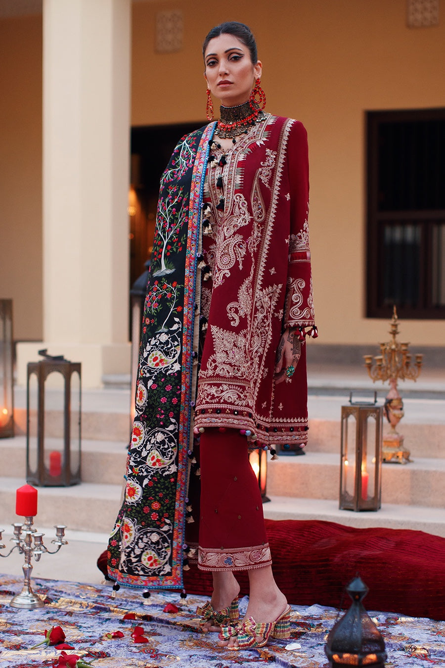 EL22-10 B (SHERINE) | Elan Lawn 2022 | Unstitched Embroidered Lawn Suit