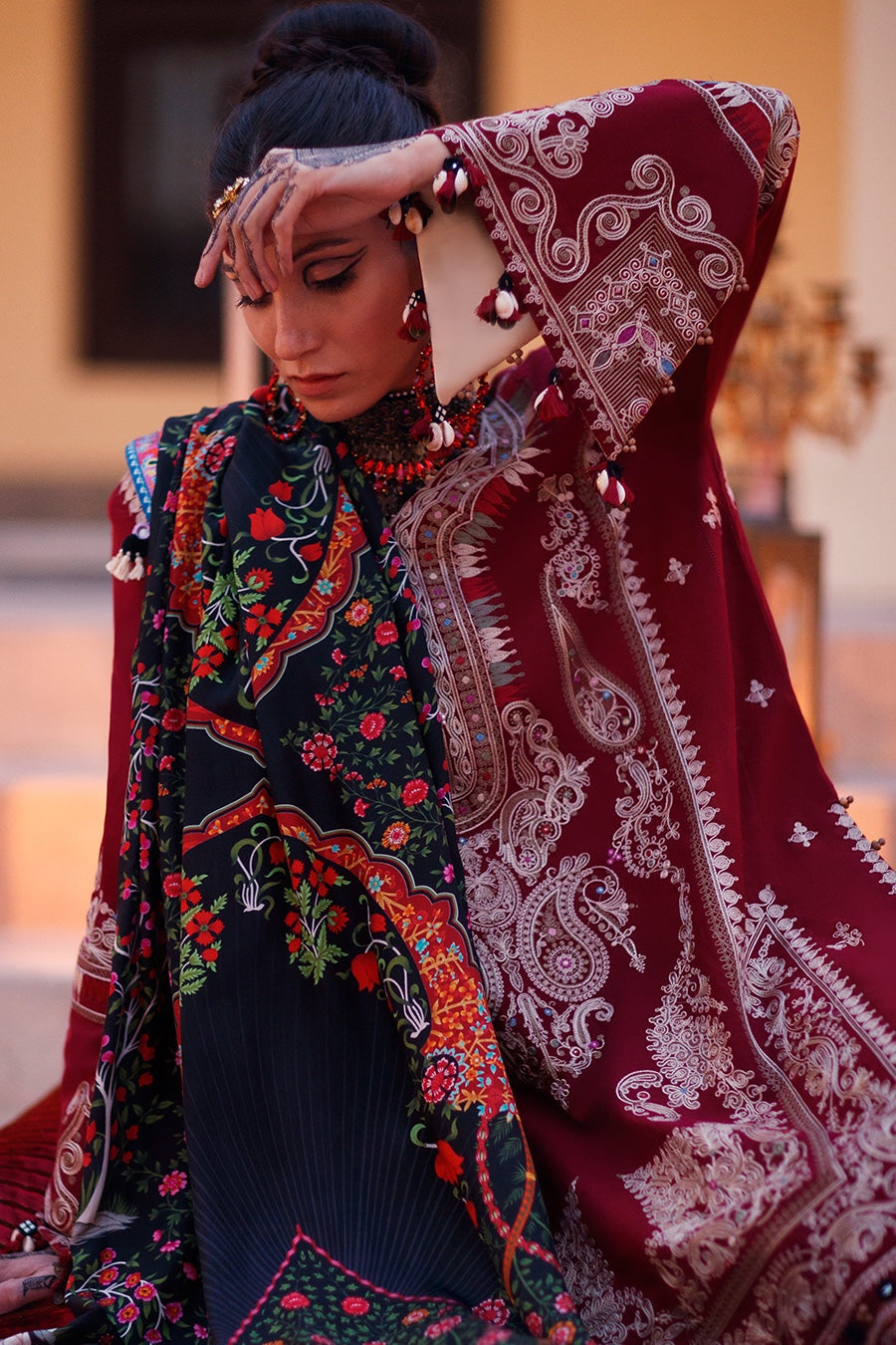 EL22-10 B (SHERINE) | Elan Lawn 2022 | Unstitched Embroidered Lawn Suit