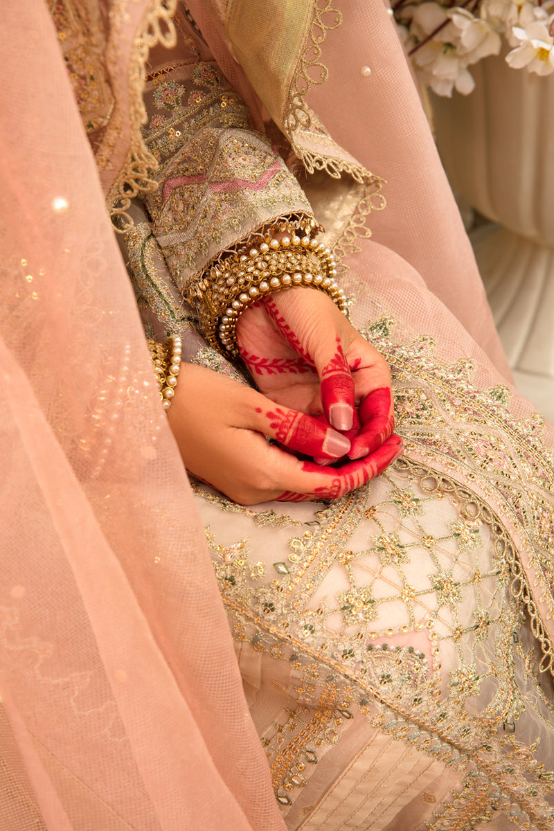 KF-01 MINAIL | Qalamkar Khaab Festive Formal Collection 2022 | Luxury Embroidered Unstitched Chiffon Suits