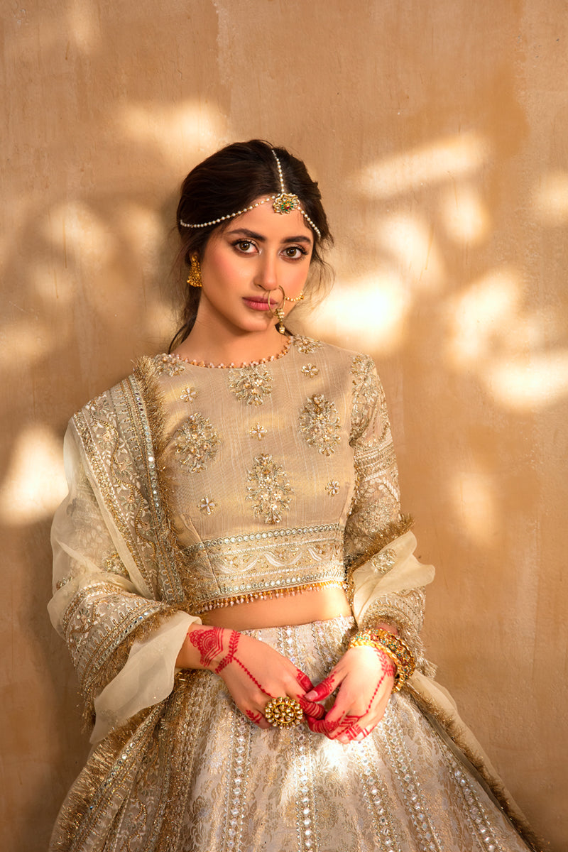 KF-04 AFSANAH | Qalamkar Khaab Festive Formal Collection 2022 | Luxury Embroidered Unstitched Chiffon Suits