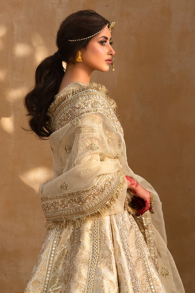 KF-04 AFSANAH | Qalamkar Khaab Festive Formal Collection 2022 | Luxury Embroidered Unstitched Chiffon Suits