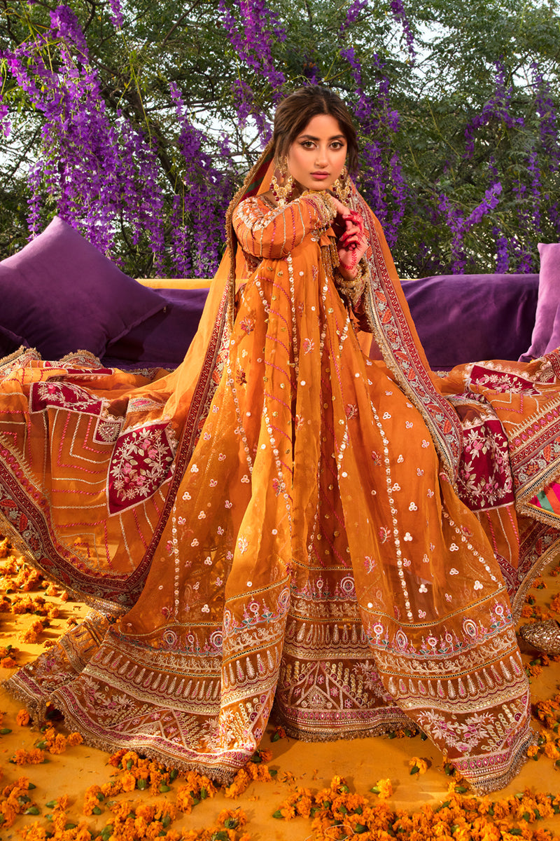 KF-05 RUMAISA | Qalamkar Khaab Festive Formal Collection 2022 | Luxury Embroidered Unstitched Chiffon Suits