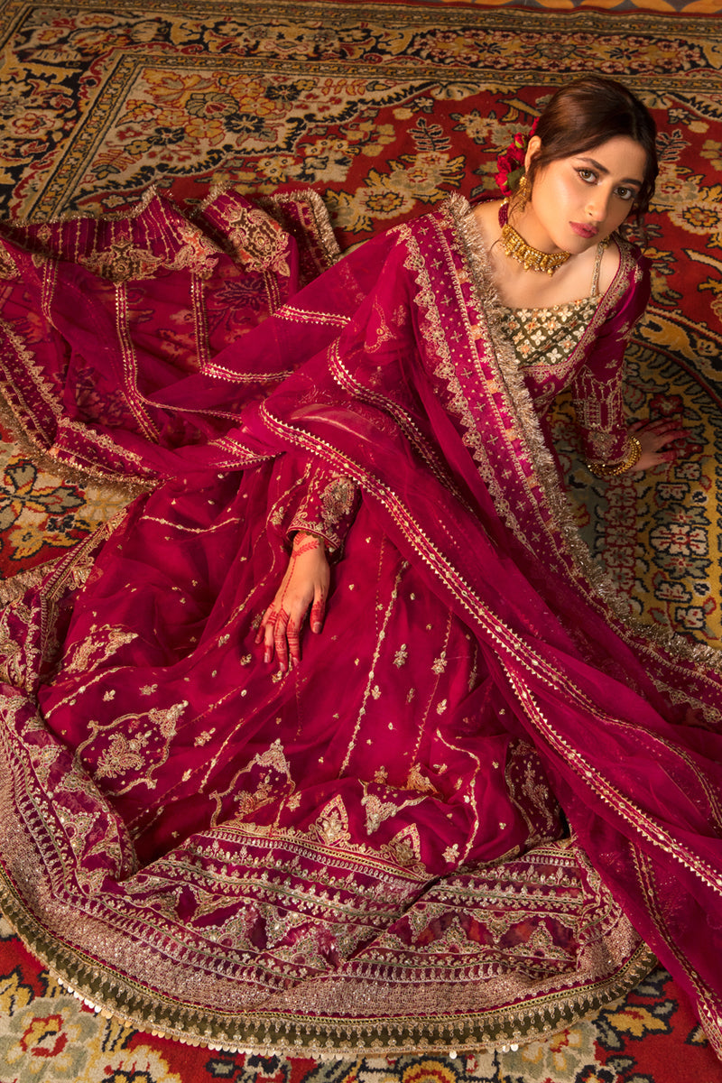 KF-03 GULMINA | Qalamkar Khaab Festive Formal Collection 2022 | Luxury Embroidered Unstitched Chiffon Suits