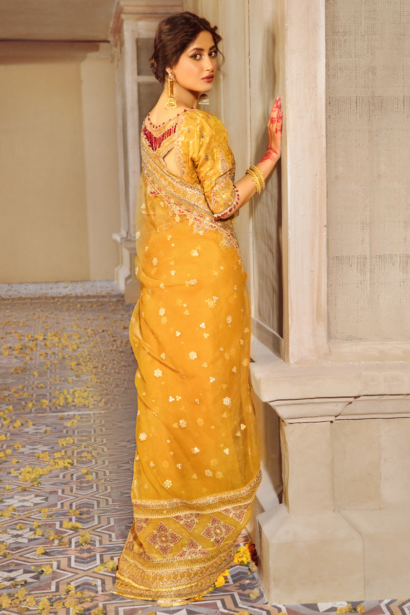 KF-02 INAYAH | Qalamkar Khaab Festive Formal Collection 2022 | Luxury Embroidered Unstitched Chiffon Suits