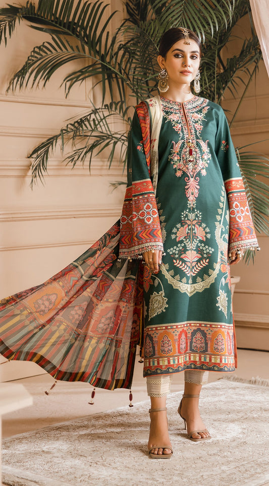 HAYA | Anaya Noor Bano Cambric Collection '21 | Unstitched Embroidered Cambric Suits