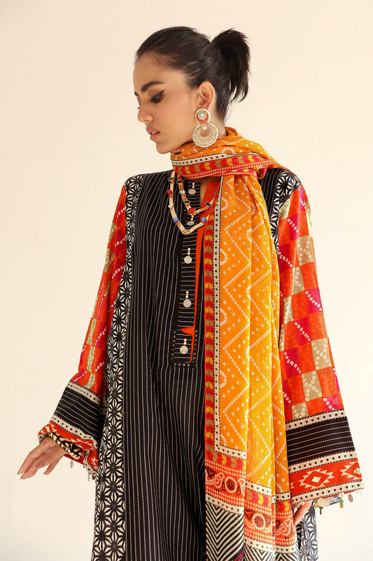 MELISSA (ZRW-20948) | Zaha RTW Poplin Collection 2023 | Stitched Lawn Cambric Cotton Suits