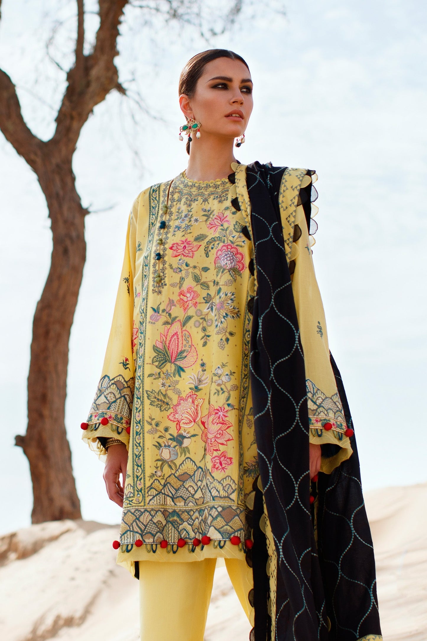 TALAYEH (ZL22-06 A) | Zaha Summer Lawn Collection 2022 | Unstitched Embroidered Lawn Suits