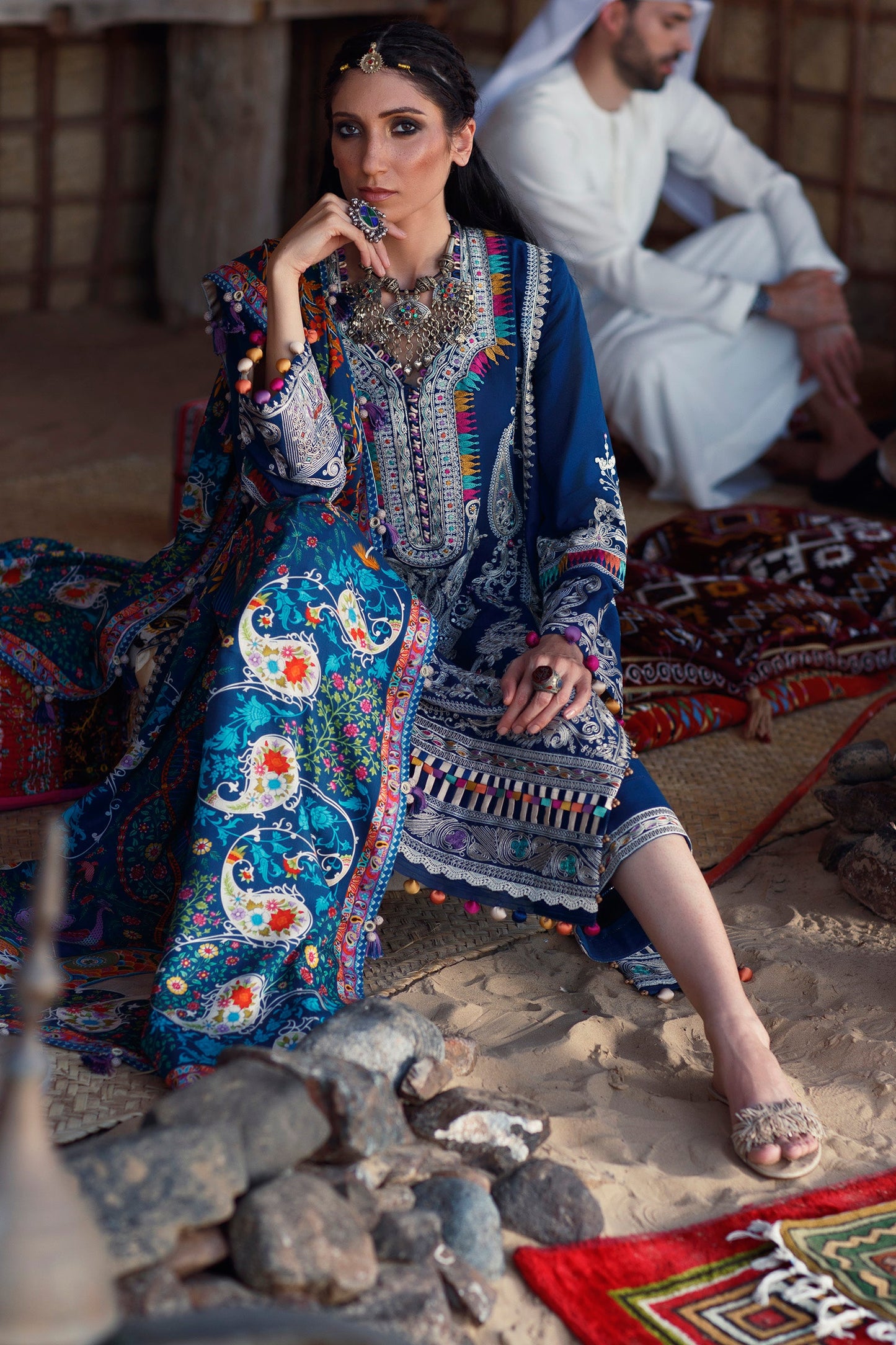 EL22-10 A (SHERINE) | Elan Lawn 2022 | Unstitched Embroidered Lawn Suit
