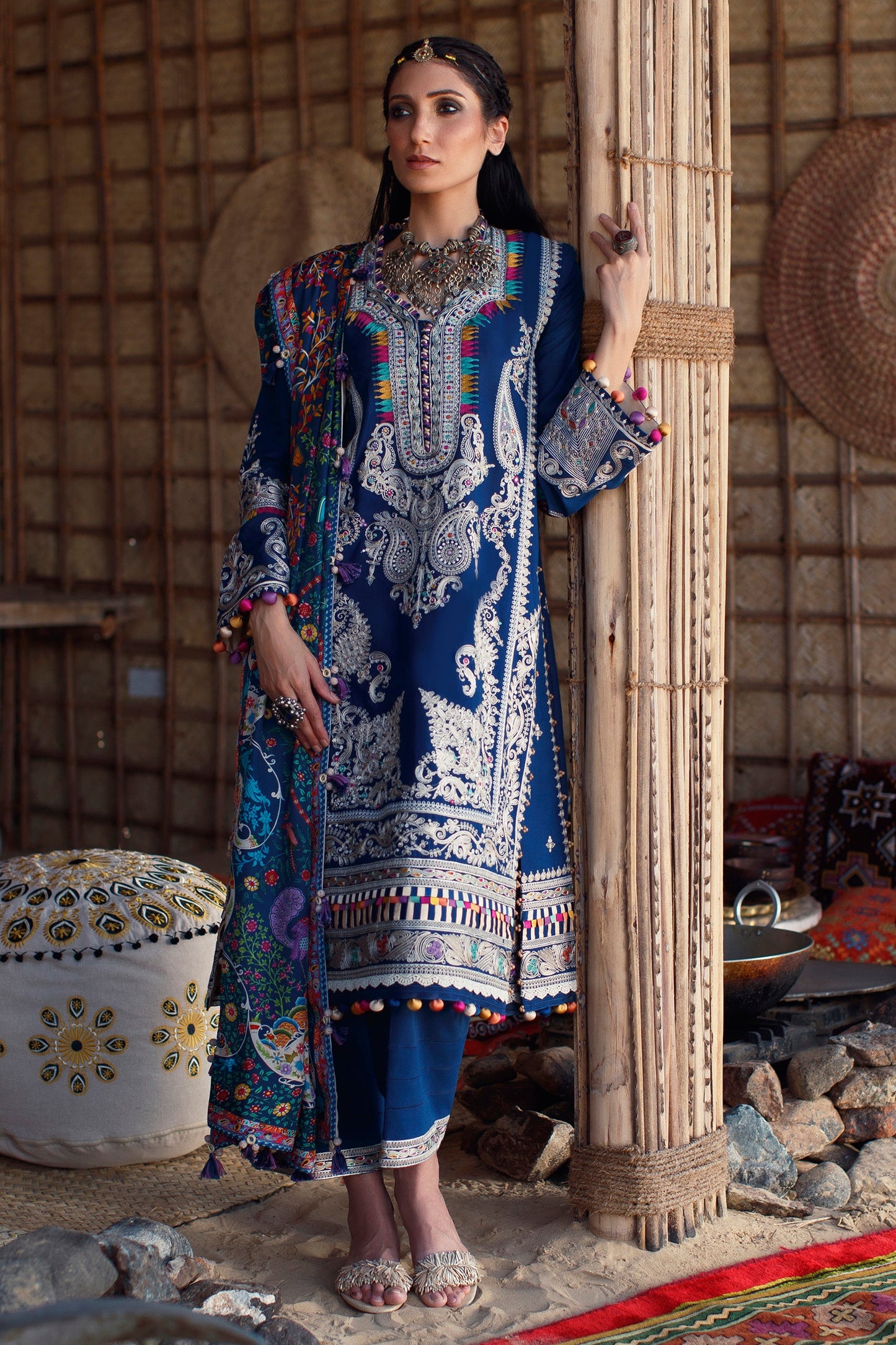 EL22-10 A (SHERINE) | Elan Lawn 2022 | Unstitched Embroidered Lawn Suit