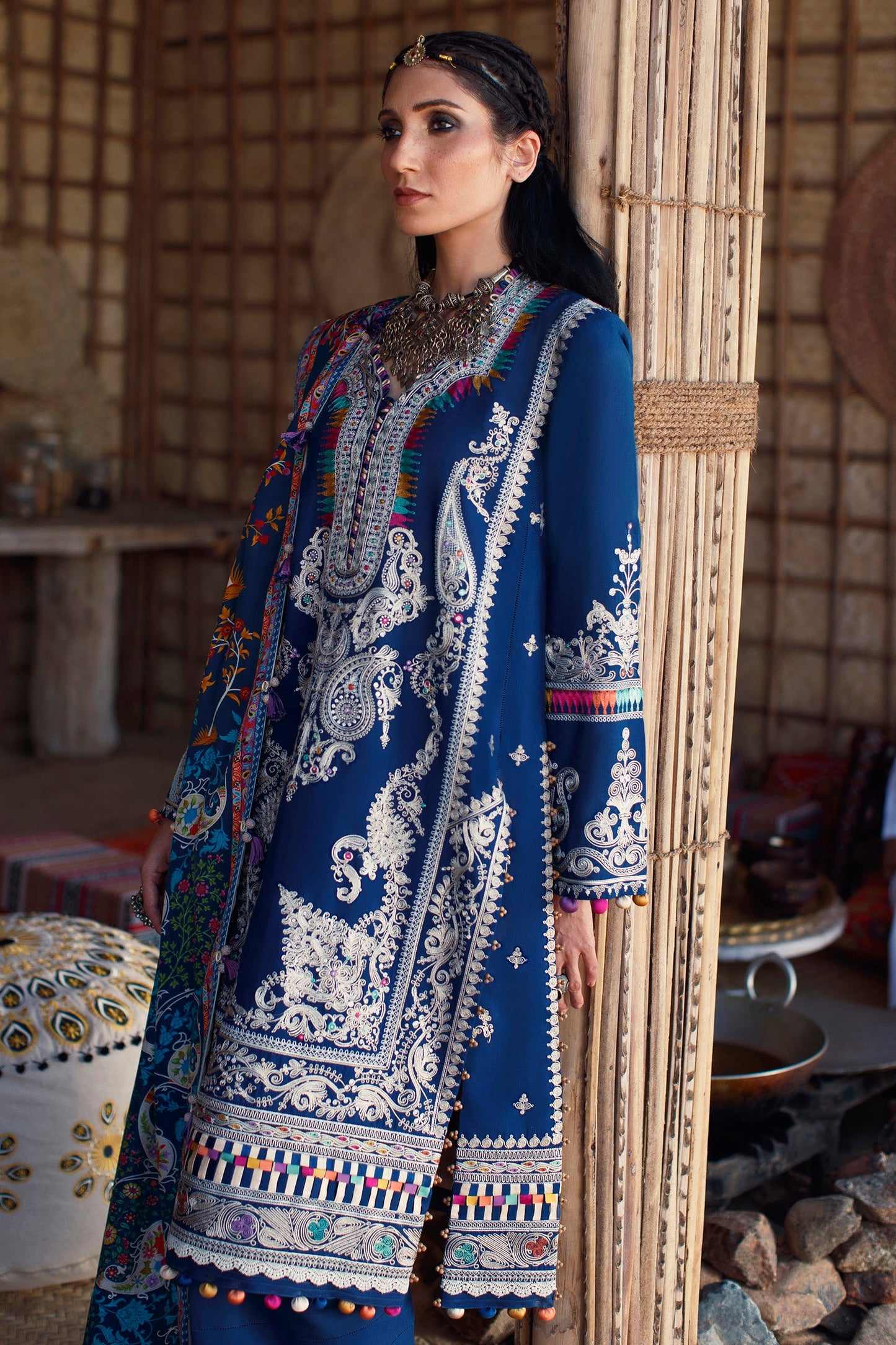 EL22-10 A (SHERINE) | Elan Lawn 2022 | Unstitched Embroidered Lawn Suit
