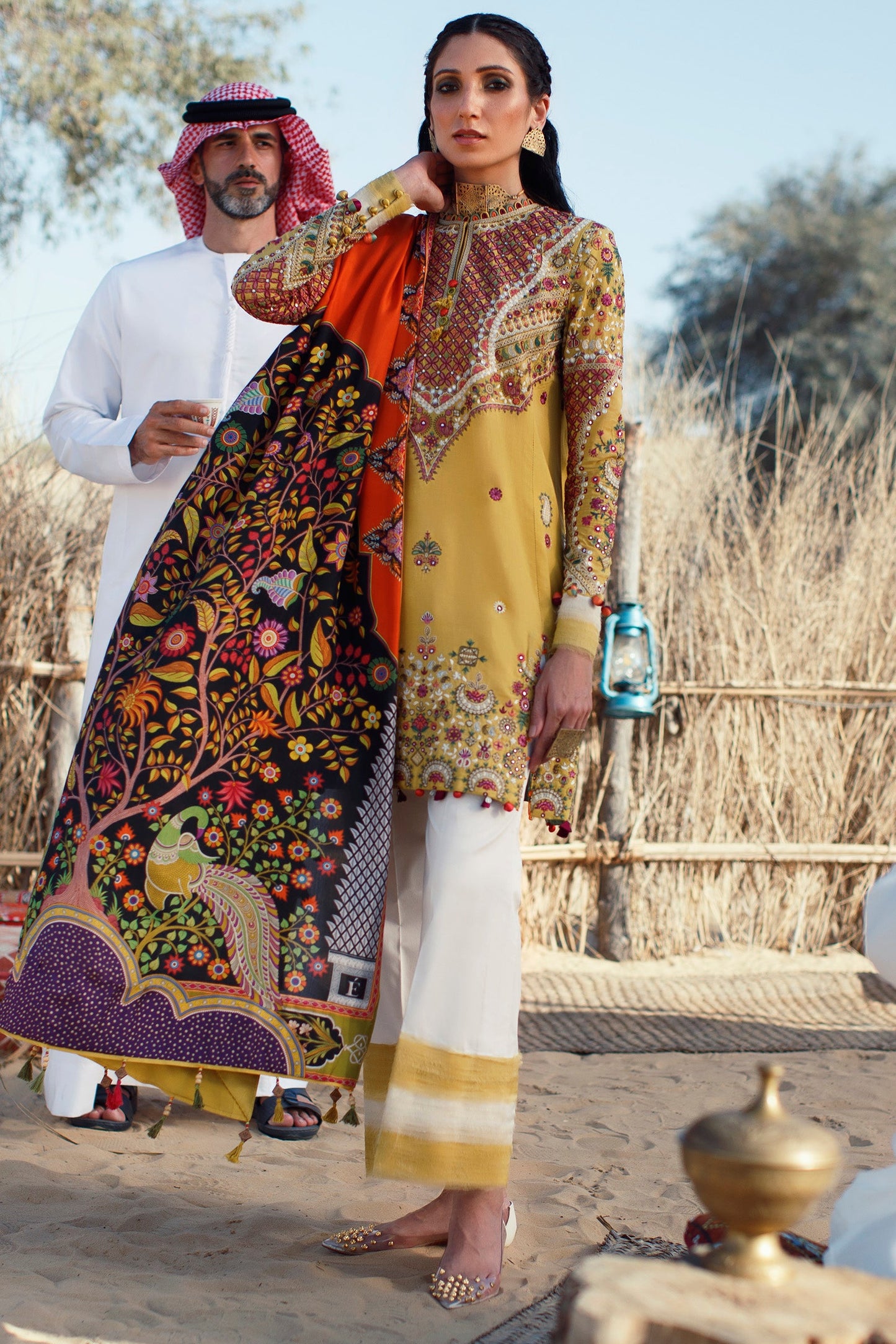 EL22-13 B (MIRZETA) | Elan Lawn 2022 | Unstitched Embroidered Lawn Suit