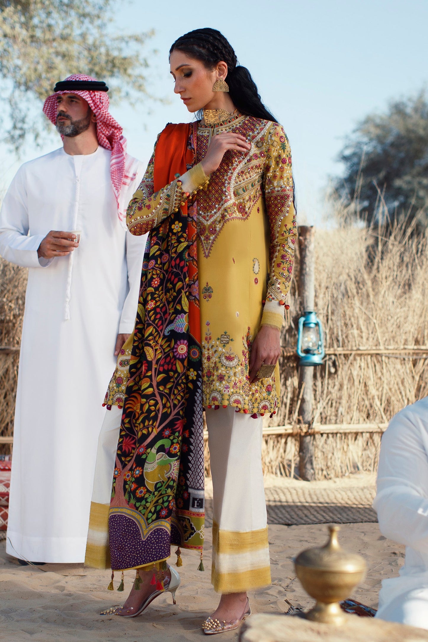 EL22-13 B (MIRZETA) | Elan Lawn 2022 | Unstitched Embroidered Lawn Suit