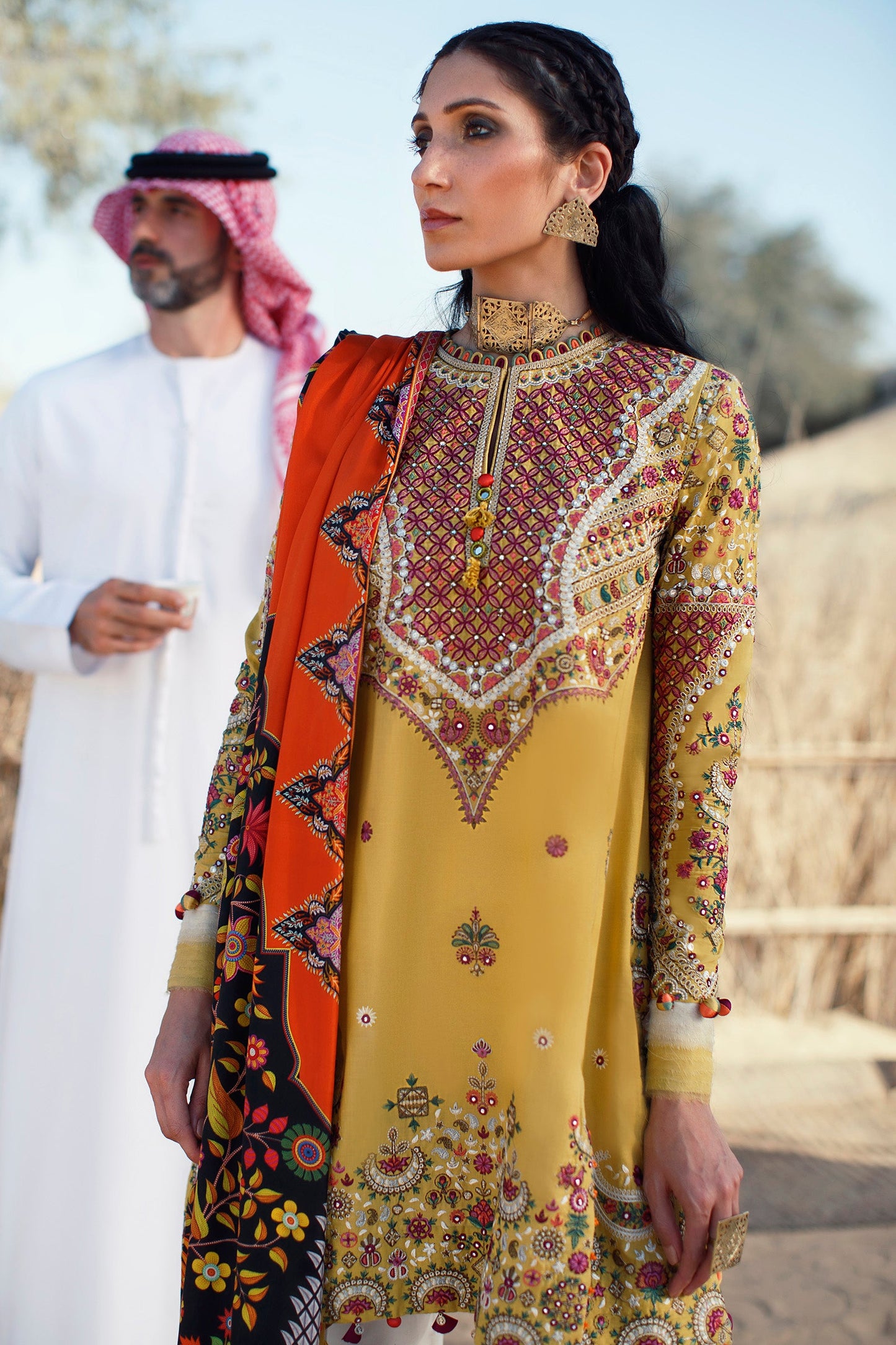 EL22-13 B (MIRZETA) | Elan Lawn 2022 | Unstitched Embroidered Lawn Suit