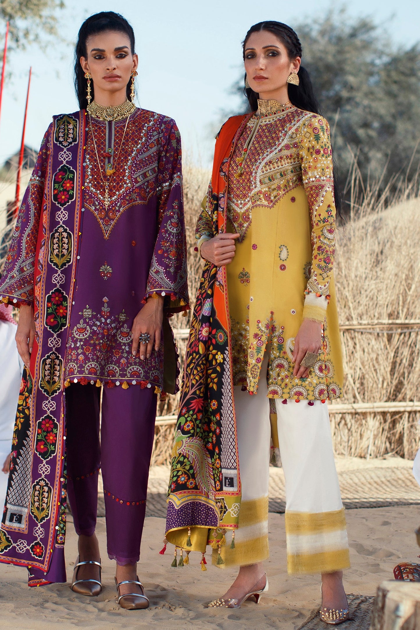 EL22-13 B (MIRZETA) | Elan Lawn 2022 | Unstitched Embroidered Lawn Suit
