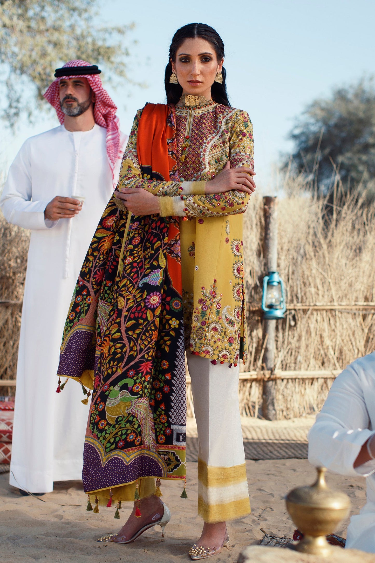 EL22-13 B (MIRZETA) | Elan Lawn 2022 | Unstitched Embroidered Lawn Suit