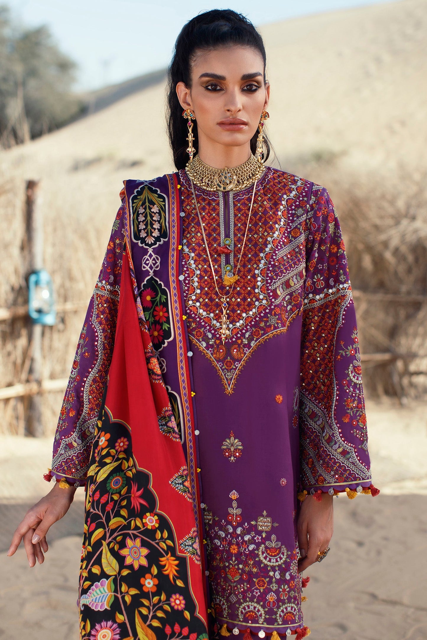 EL22-13 A (MIRZETA) | Elan Lawn 2022 | Unstitched Embroidered Lawn Suit